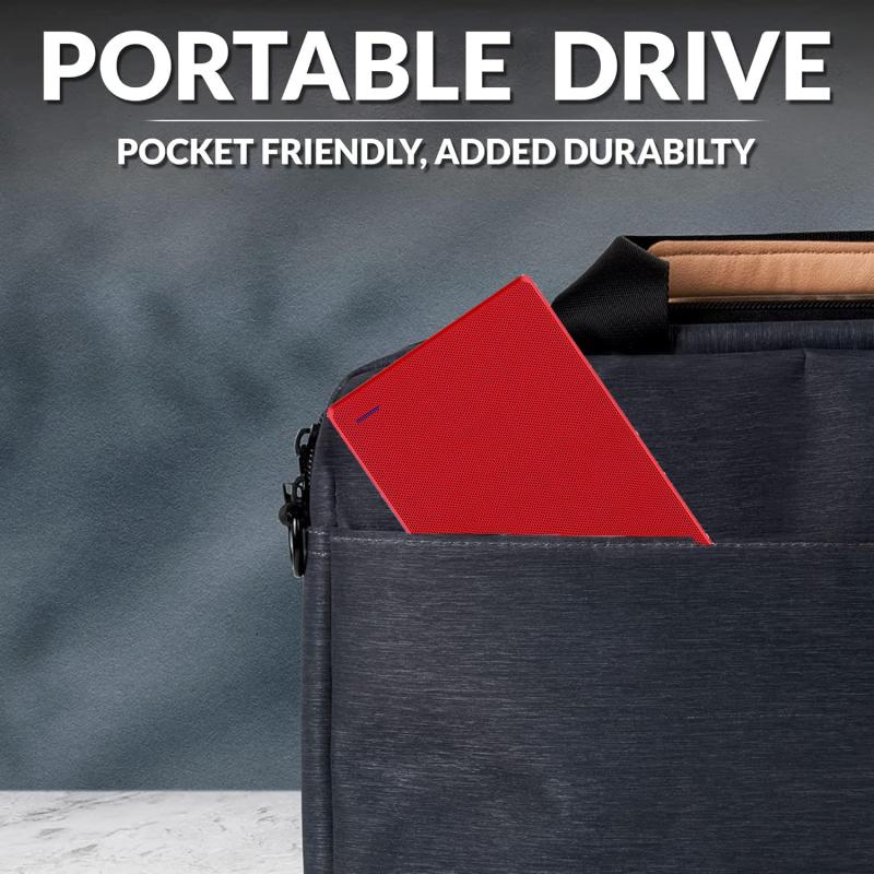 KINGSTER®  External Hard Drive – Red